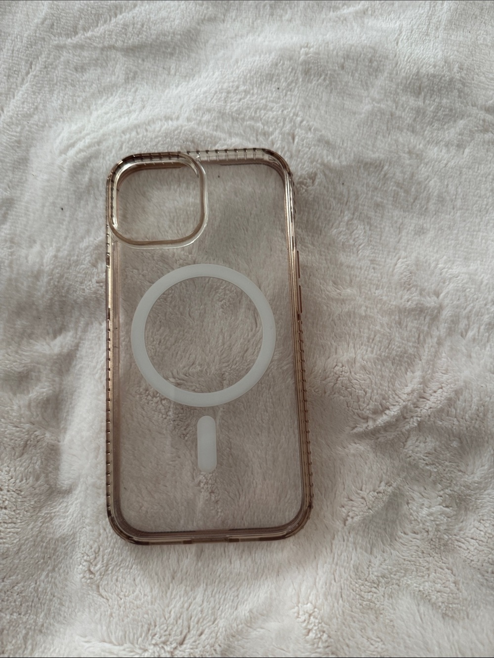 Clear Rose Gold MagSafe-Compatible Phone Case